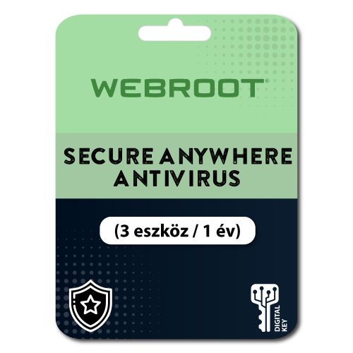 Webroot SecureAnywhere AntiVirus (EU) (3 eszköz / 1 év)